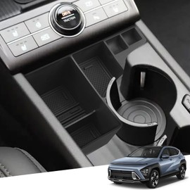 YEE PIN Kompatibel für Hyundai Kona SX2 EV Elektro Hybrid 2024 2025 Mittelkonsole Organizer Aufbewahrungsbox, 3D-Scan Original für Hyundai Kona Zubehör.