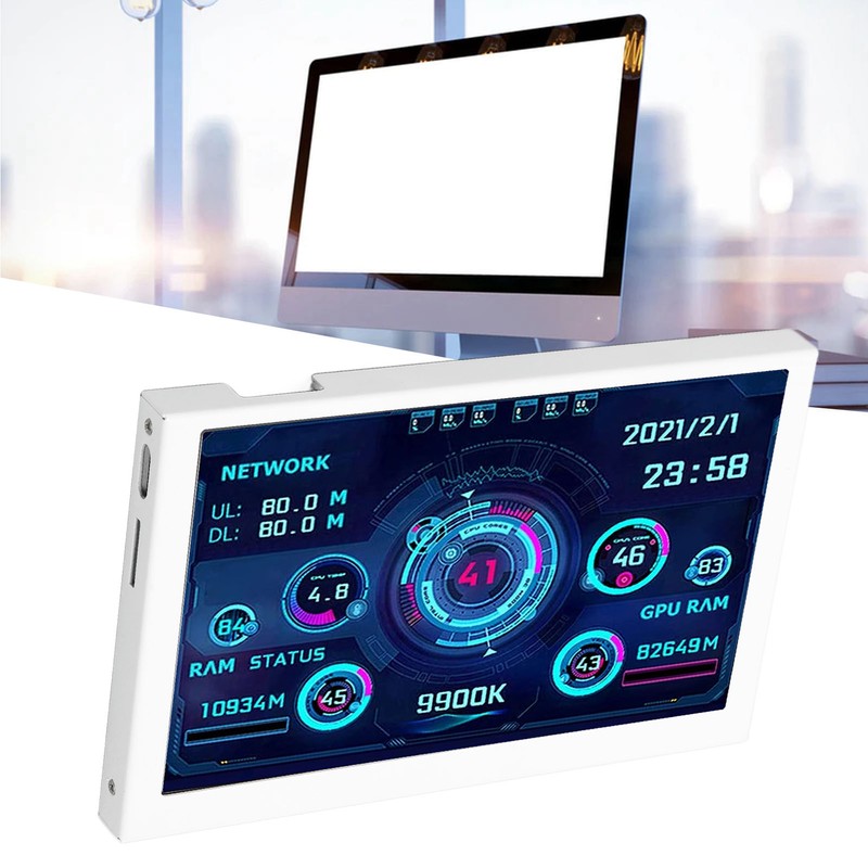 5in Computer Temp Monitor IPS USB Mini Screen PC Sensor