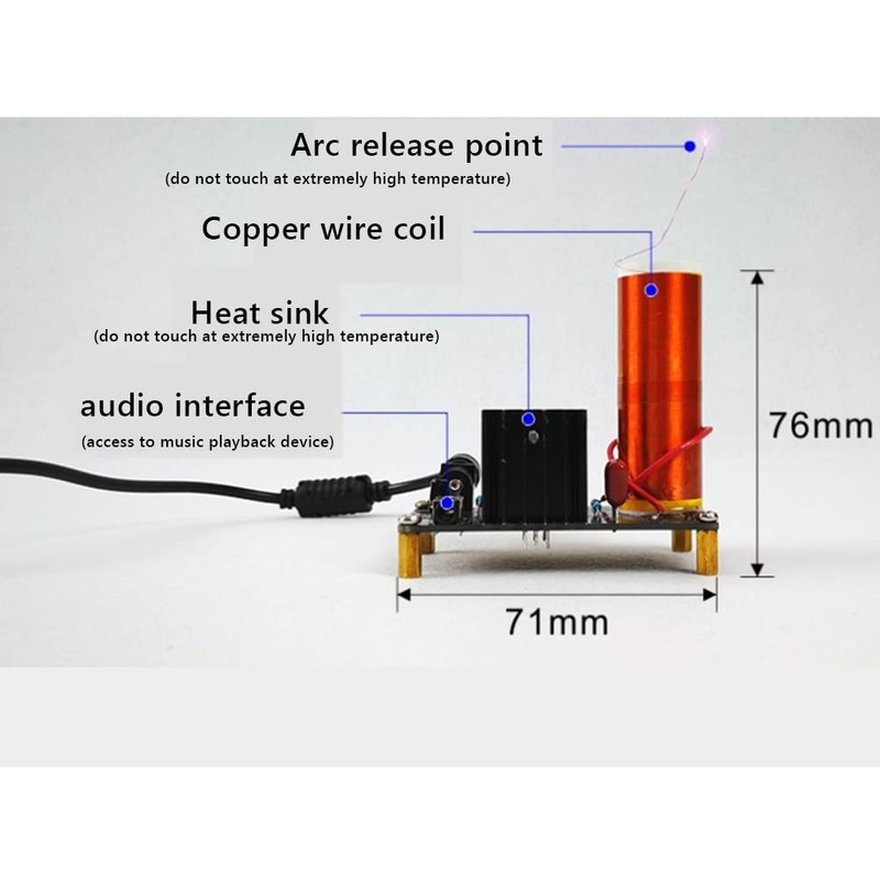 Ahvqevn 1 Set Mini Coil Kit 15W Mini Music Coil