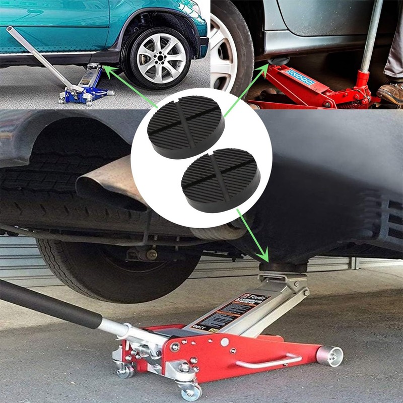 Yharnamite 2 Pcs Floor Jack Rubber Pad, Universal Jack Adapter,