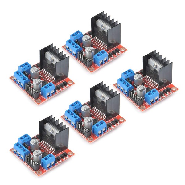TIMESETL 5Pack L298N Motor Drive Controller Board DC Dual H-Bridge