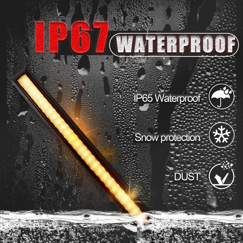 GEEGEETOP Switchback White/Amber LED Front Fog Side Marker Headlight DRL