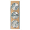 Hokco Weather Station Barometer Thermometer Hygrometer Aluminum Beech Wood