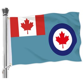 Royal Canada Air Force Ensign Flag,3x5 FT Canadian Air Army Flag,36x60 Inch Large Digitial Double-Printed Durable 150D Thick Polyester Decorations with 2 Brass Grommet