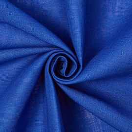 Mansa (4.1 oz) 100% Hypoallergenic Cotton Woven Linen Look 55/56" Fabric by The Yard - Royal Blue, 1 Yard