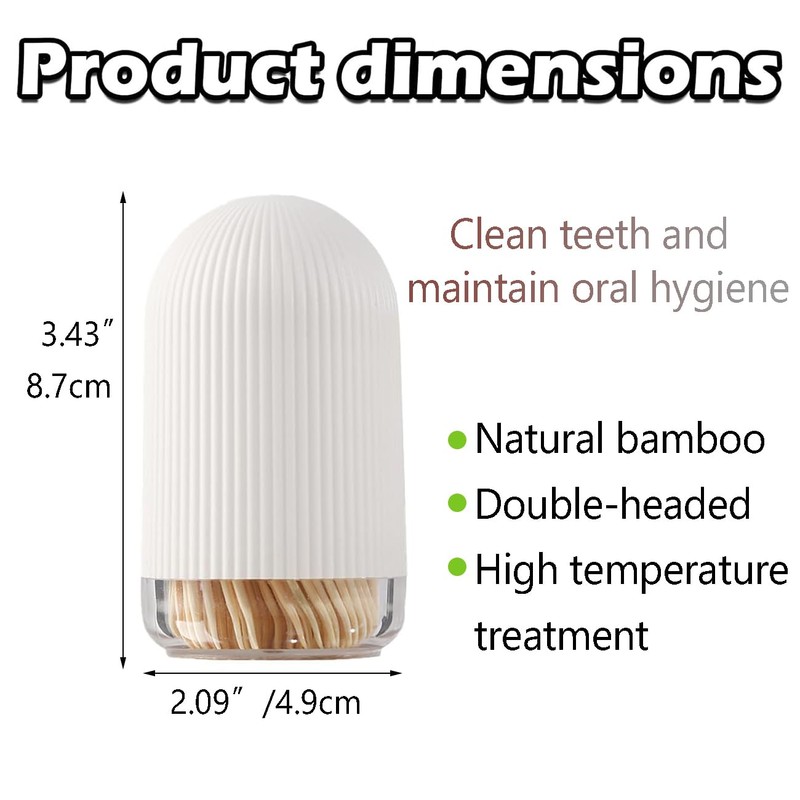Bamboo Cocktail Toothpick Set with Toothpick Box - 300 Pcs