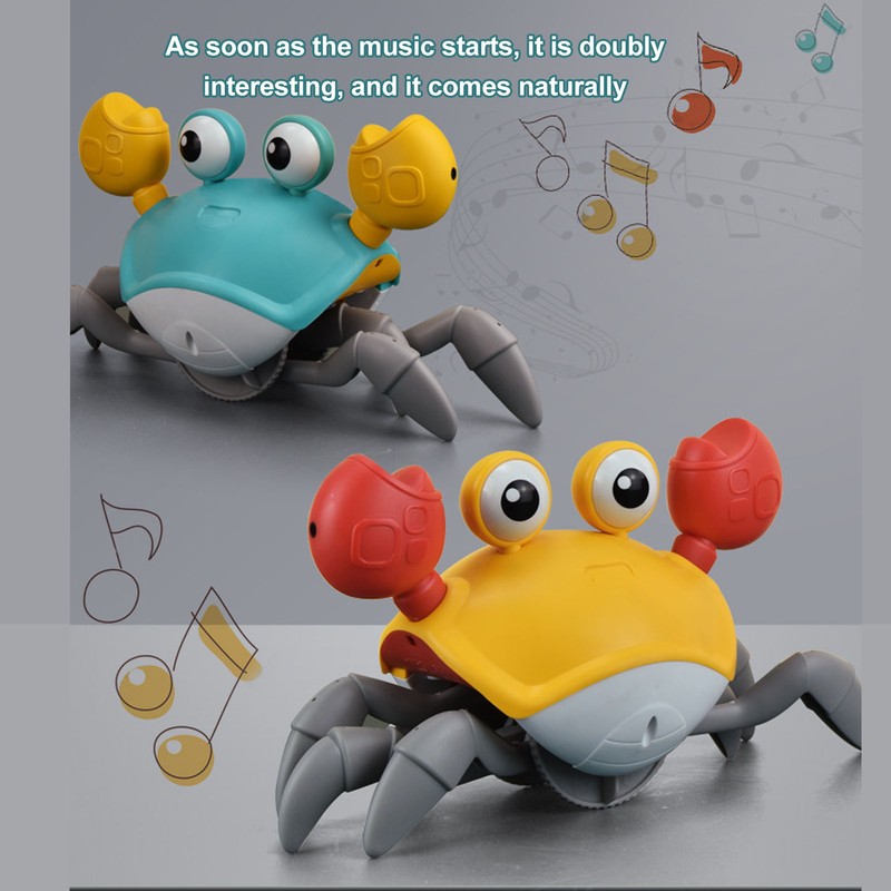 Crab Toy Musical Sound Light Electronic Walking Moving Dancing Sensory