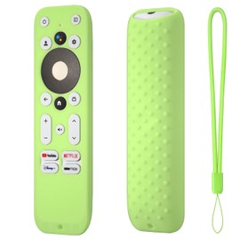 Hi Color Silicone Cover Compatible with Onn TV 4K UHD Streaming Stick TV Box 100024646 100026240 Remote Anti Slip Protective Case (Glow Green)