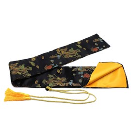JomMart Sword Bag Black Base Dragon Phoenix Large 135cm Storage and Carrying for Japanese Swords, Replica Swords, Shinai, Cosplay HB0431