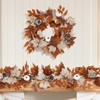 6 Ft Fall Garland with Lights, Thanksgiving Mantel Decor