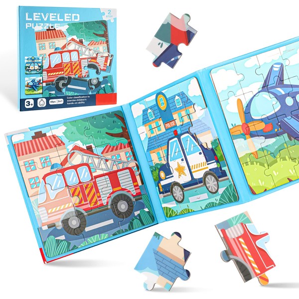 Magnetic Puzzle Book, 12-16-20 Pieces Puzzles for Toddlers 3 4