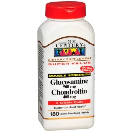 21st Century Glucosamine 500 mg Chondroitin 400 mg Tablets 180 EA