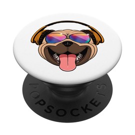 DJ Pug Music Headphones Retro 80's Sunglasses