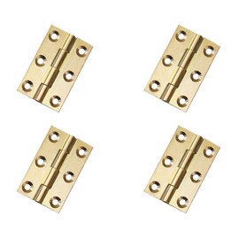 Door Hinges in 4Pcs,Brass Door Hinges,1.5inch Heavy Duty Ball Bearing,Folding Hinges,for Gate,Window,Drawer