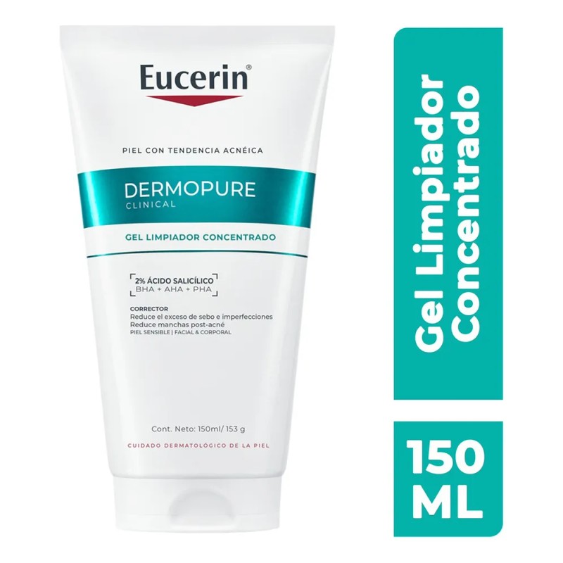 Eucerin Dermopure Gel Limpiador Concentrado 150ml Grasa Día/noche
