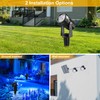 CREPOW Blue Solar Spot Lights Outdoor,2 Pack Solar Landscape Spotlights