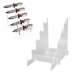 Luqeeg Soportes de Exhibición de Cuchillos de Acrílico de Alta Resistencia, Estante para Cuchillos de Supervivencia de Caza, Soporte de Caballete para Cuchillos de Bolsillo