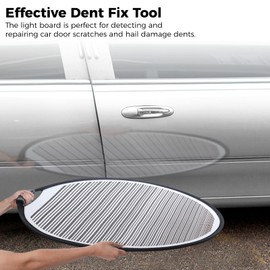 Homaisson 2 Pack Car Dent Detection Board with Storage Bag, 32 inch Striped Light Reflector Board, Flexible Foldable Dent Panel, Dent Fix Tool for Vehicle Door Scratch
