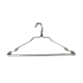 10 Pack Steel Metal Wire Hangers Adult Coat Clothes Hangers - 13 Gage Thickness Silver Color Galvanized Metal Wire Hanger
