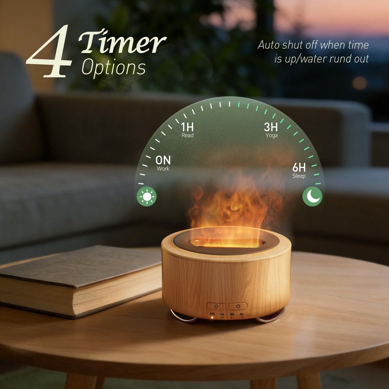 SOLEILHOME Essential Oil Diffuser for Home: 500ML Aroma Diffuser with