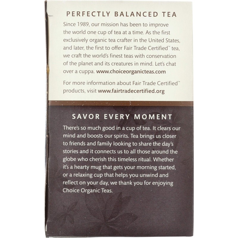 Choice Organic, Decaf Earl Grey, 16 ct