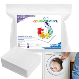 ILSSLI Color Absorber Color Catcher Sheet for Laundry 50 Count Dye Grabber Sheets for Washing Mixed Cloth Home Use