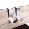 Vctitil 2Pcs Stainless Steel Over The Door Hooks,Z Shape Back