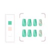 24 PCS Cute Flowers Press On False Nails Short Medium