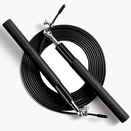 JSBelle Cuerda de Saltar de aleación de Aluminio, Rodamientos de Bolas Sin enredos, Mango de aleación de Aluminio Cuerdas de Salto Ajustables