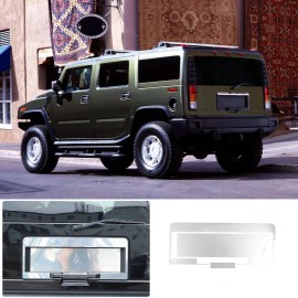 AUG Bright Silver Stainless For Hummer H2 2003-09 Tailgate License Plate Cover Trim