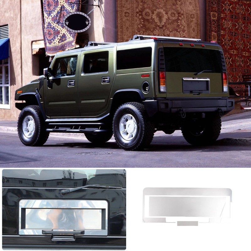 AUG Bright Silver Stainless For Hummer H2 2003-09 Tailgate License