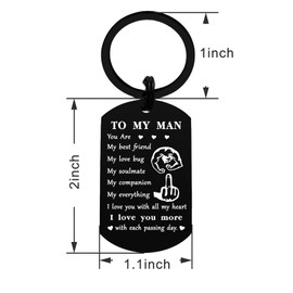 SOUSYOKYO Boyfriend Valentines Day Funny Gifts from Giflfriend, Best Boyfriend Keychain for Men Him Anniversary Stuff