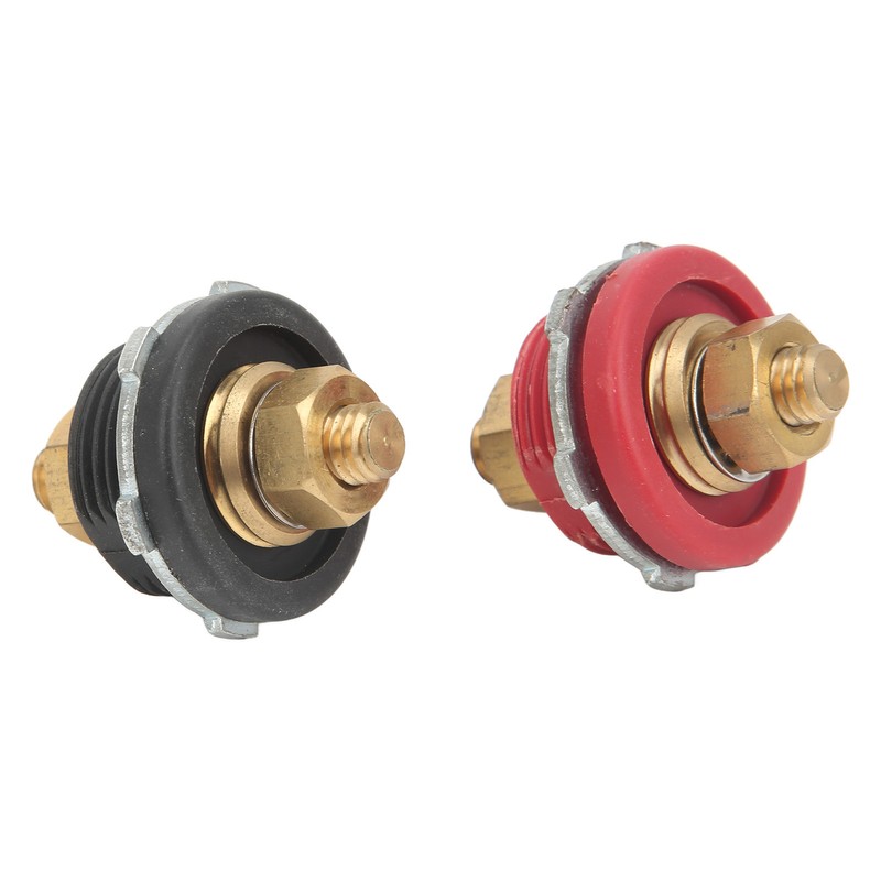 2 Pcs 3/8in Thru Panel Battery Terminal Connector 250A Positive