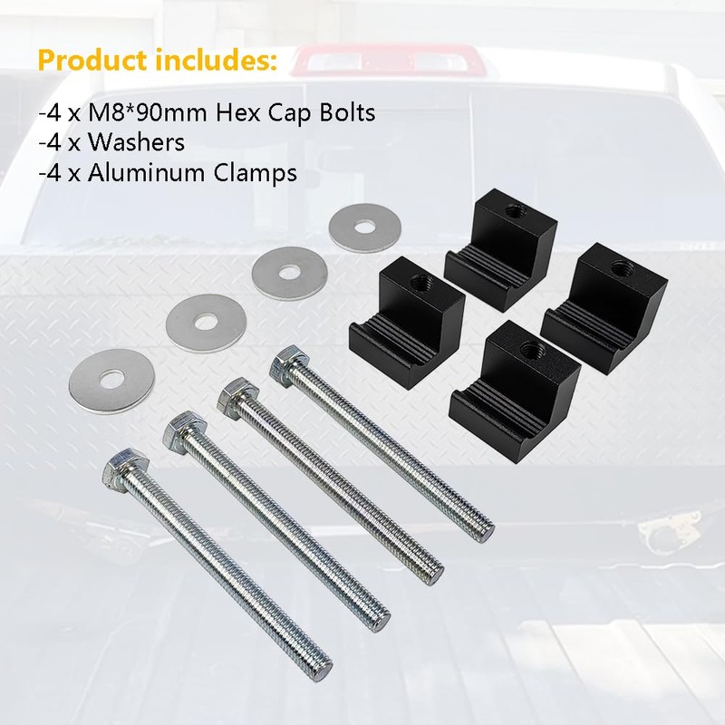 Truck Tool Box Mounting Kit Aluminum Alloy J Hooks Pickup