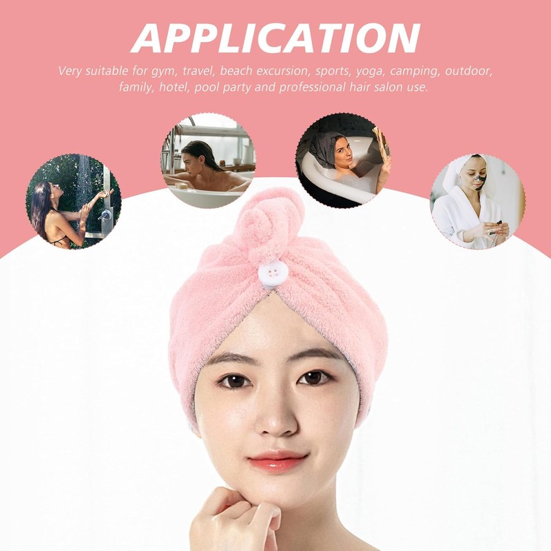 Toalla de Microfibra Superabsorbente para Secar el Cabello Húmedo, Pack