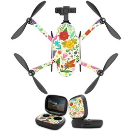 MightySkins Skin Compatible With GoPro Karma Drone headphones wrap cover sticker skins Flower Garden