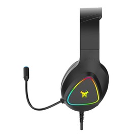 STF | Audífonos Gamer para PC Muspell Prime | Conexión 3.5 mm | Luz LED RGB | Bocina 50 mm | Micrófono Flexible | Control de Volumen (Negro)