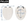 Wood Toilet Seat, Slow Close, Premium Moulded Wood, Quick Release,