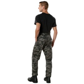 Rothco Color Camo Tactical BDU Pants - Rugged Outdoor Hiking Cargos Uniform Pant (US, Alpha, X-Large, Regular, Regular, Black Camo)