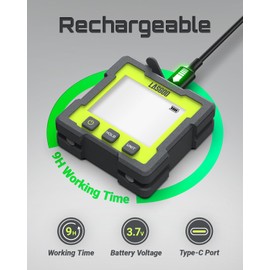 LASGOO Digital Angle Finder, Rechargeable Angle Gauge, Magnetic Inclinometer with LCD Display, 4 Measurement Units for Woodworking, Table Saw, Construction, Metalworking