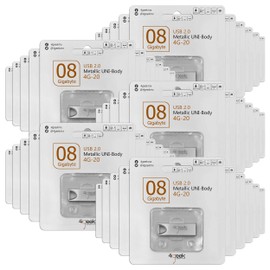 PSA COMPUTO Y PAPELERIA Kit de 50 Piezas de Memorias 8GB 4GEEK USB 2.0 Color: Plata Ideal para Transferencia de Fotos, música y documento (con Blister)
