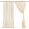 Backdrop Curtain Champagne 1.5x2.15m Yarn Durable Backdrop Drape for Wedding