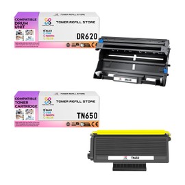 Toner Refill Store ™ Compatible Cartridge Compatible with Brother TN650 & Compatible DR620 - 2 Pack total