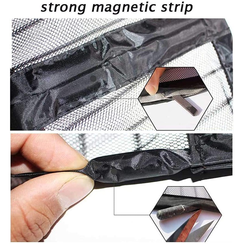 YRH Magnetic Fly Screen Door - Heavy Duty Self-Sealing Mesh,Powerful