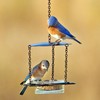 Mosaic Birds M446-200-09 Floral Bird Feeder Aqua