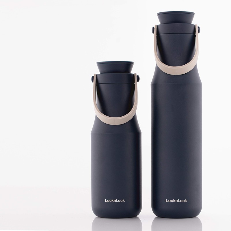 LocknLock Metro Bottle Double-Wall Insulated Stainless Steel with Silicone Handle,