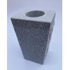 Granite Vase Tapered (5"x4"x9") Gray Cemetery Grave