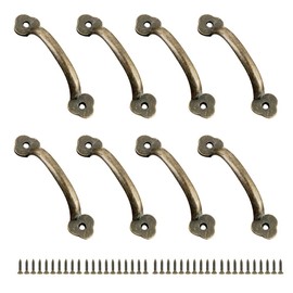 JINXM 8 Pcs Furniture Handles Door Handle Spacer Rustic Zinc Alloy Kitchen Barn Door Garden Shed (100mm)