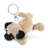 DolliBu Pug Dog Plush Keychain Stuffed Animal Toy – Soft