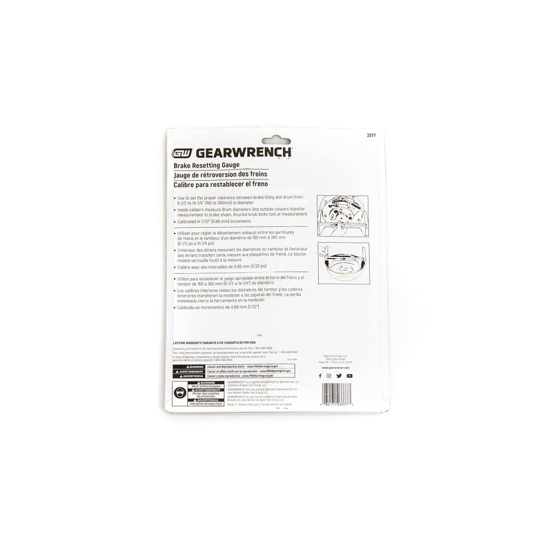 GEARWRENCH Brake Resetting Gauge - 3377